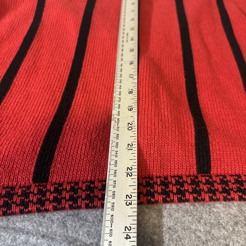 Vtg 90s Christopher Banks Scottish Terrier Cardigan Med Red Black HandEmbroiderd - Picture 15 of 16